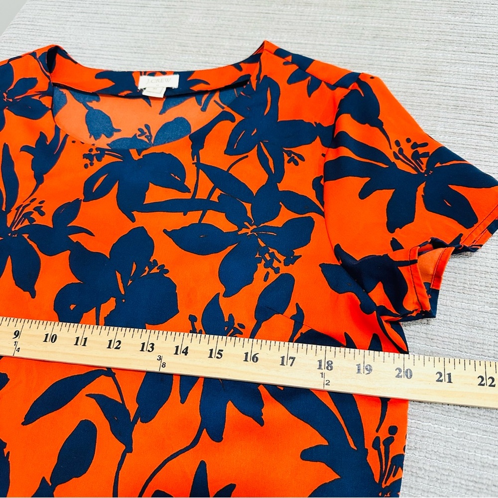 J.Crew Original Top Blouse Red‎ Short Sleeve for women Size M - Picture 4 of 6